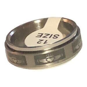 Stainless‎ steel spinning ring size 9